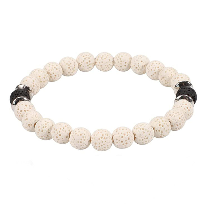 Pulsera de piedra biliar negra al por mayor pulsera esmerilada